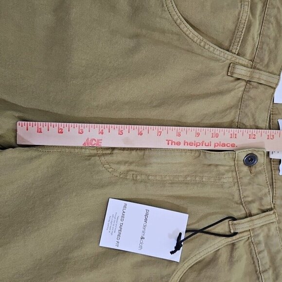 Paper Cloth & Denim Men’s Carpenter Jeans 36 x 32 Relaxed Tapered Beige Y2K - Picture 11 of 16